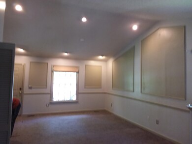 view from living room thru kitchen