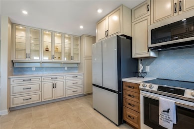 Plenty of storage and lighting to set the tone for