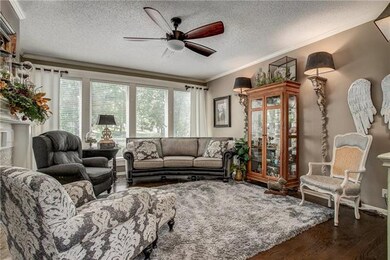 living room with beautiful windows