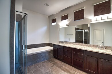 Master bathroom with separate shower and oversized