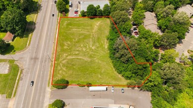 Aerial overview of property's location with property boundaries highlighted