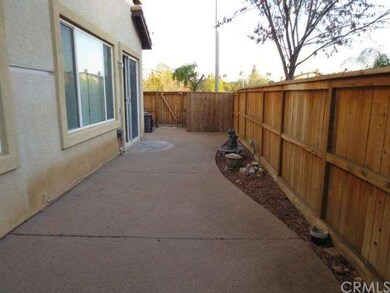 large side yard with custom concrete