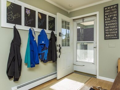 Updated entry now has mud room with...