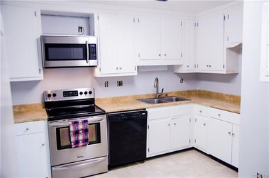 Kitchen with stainless steel appliances