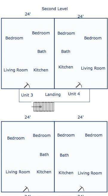 1046 W. Polk Street Unit Layout