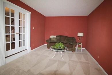 Living Room with French doors