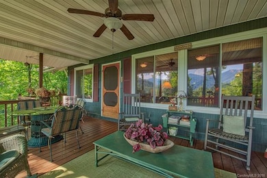 Covered main level porch from Living Room