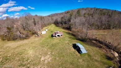 Aerial view of back yard
