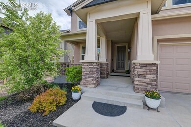 Hard working stucco and stone exterior...