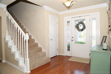 Lovely entry - Custom front door with side lights.