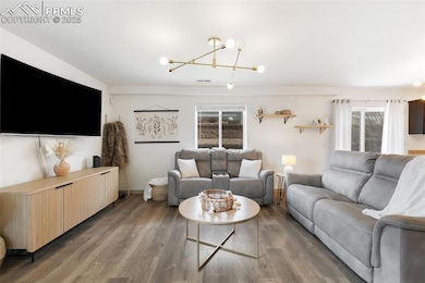 Living Room with Luxury Vinyl Wood