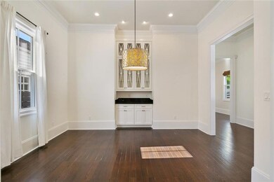 Dining Room with Custom Hardwood Drybar