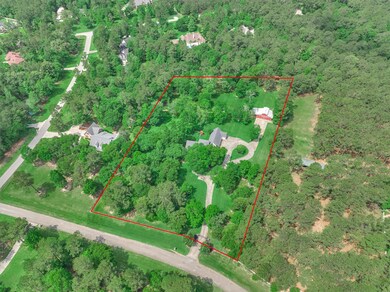 Over 3, fully fenced, acres on a private cul-de-sac lot.