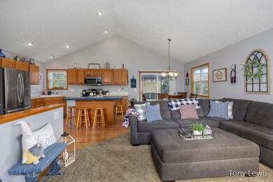 Great room/kitchen/dining area