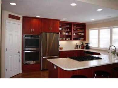 State of the art kitchen which opens into the livi