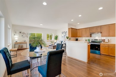 Kitchen with eat in space