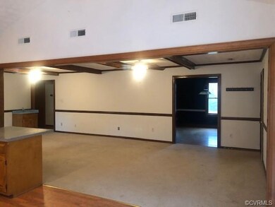 Looking into family room from the kitchen