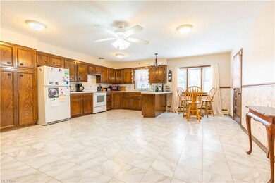 Plenty of room in the fully applianced kitchen.