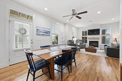 Dining room featuring light wood-type flooring, a 