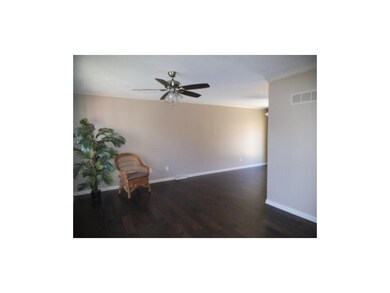Beautiful living room with new hardwood floors!