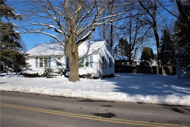 Side yard with storage shed