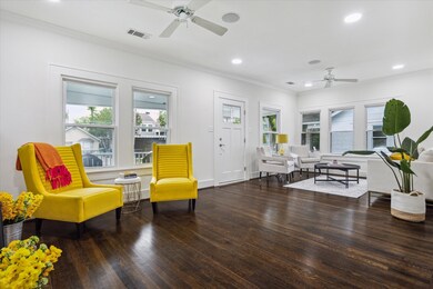 The open floor plan offers all the charm of a 1930