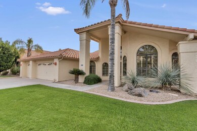 Inviting entrance - home faces east