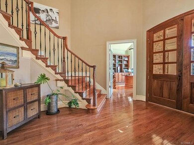 Covered front porch ~ double front doors!