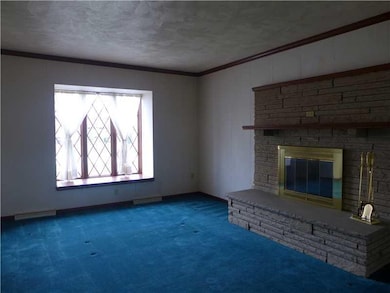 Living Room. Living room boasts a beautiful stone 