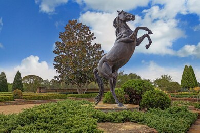 Inside the gates “Sampson”, a life size bronze of