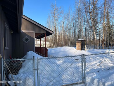 Backyard from garage side