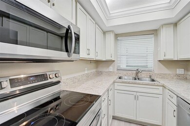 Kitchen with updated appliances.