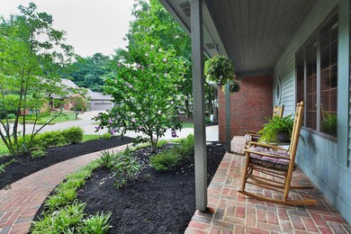 Charming brick front porch