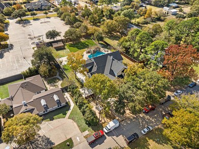 Aerial view of residential area