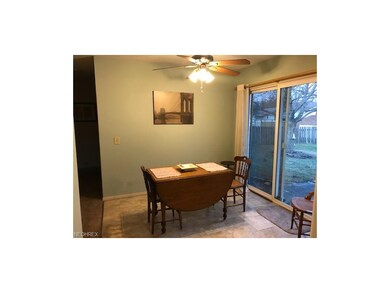 Dining area. Open concept into kitchen.