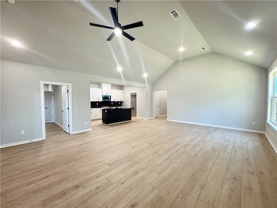 The space is designed for relaxed living and enter