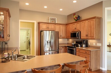 The stainless steel appliances remain with the hom