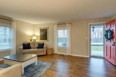 New Handscraped hardwood and fresh, on-trend paint. 