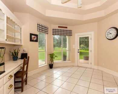 Bright breakfast nook with built-ins.