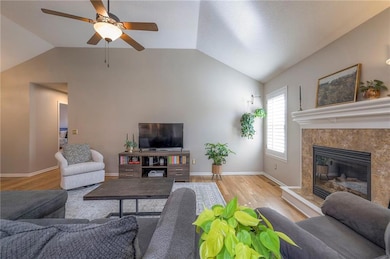 Fireplace in living room
