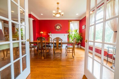 French doors into dining room