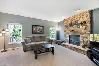 Beautiful Stone Adorns the Gas Fireplace
