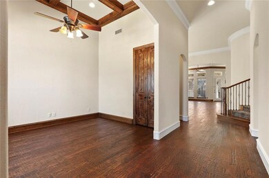 Front entry with Study/library- hand-scraped hardw