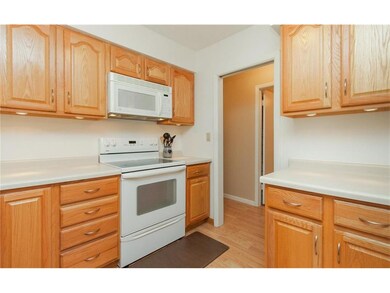 White kitchen appliances stay with the home