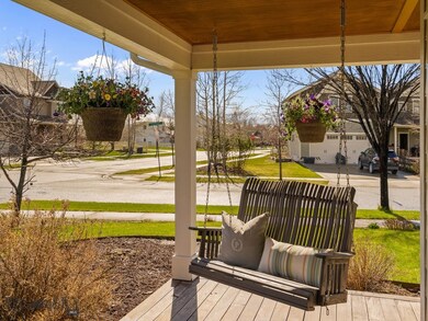 Covered porch with swing
