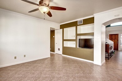 Great room leads to kitchen