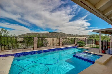 Refreshing pool with mountain views