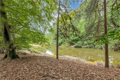 View of yard with a view of trees and a water view