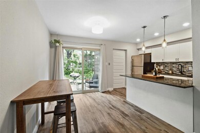 Kitchen with freestanding refrigerator, tasteful 