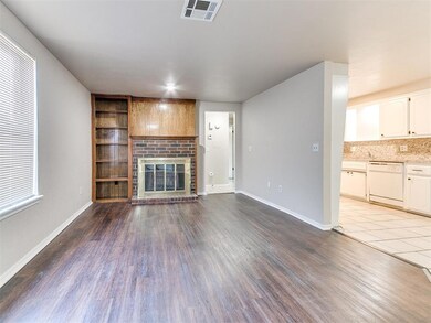 View of Living room opens to Dining/Kitchen area